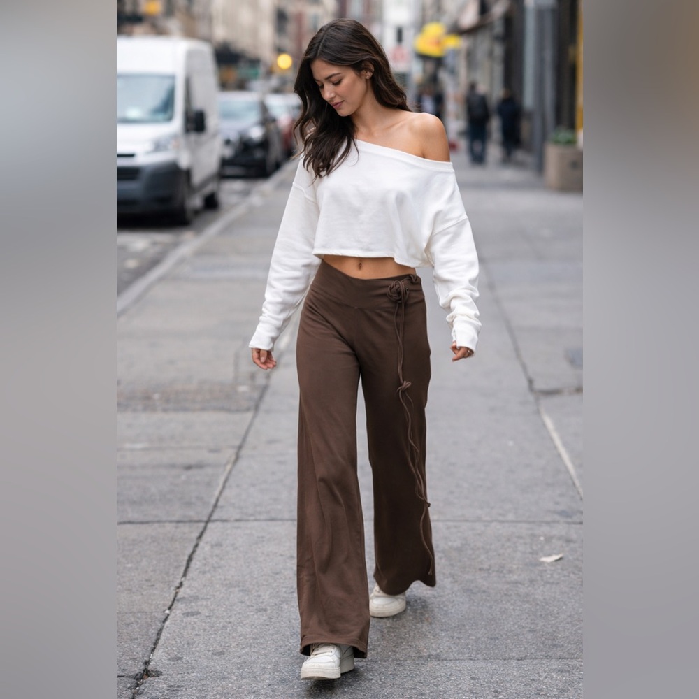NWT Harala Brown Straight-Leg Leggings S